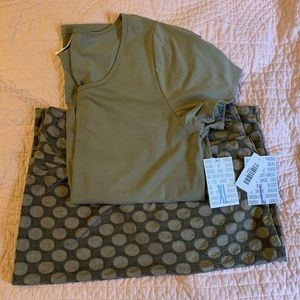 LuLaRoe Cassie and Classic Tee matching outfit